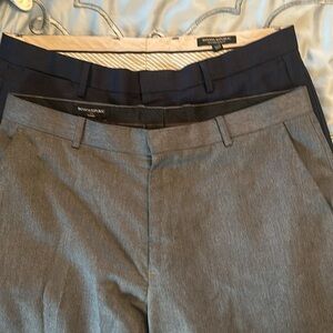 Lot of 2 Banana Republic 35 x 34 flat front dressy front dress pants euc